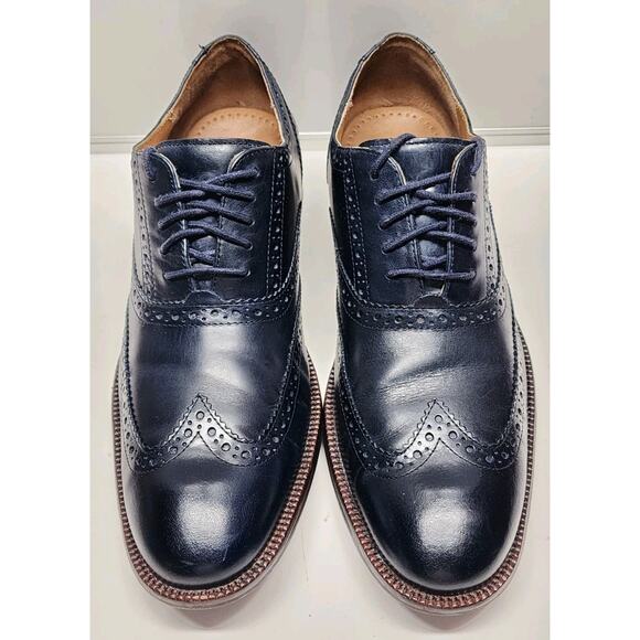 Cole Haan Shoes Men’s Size 9 M Deep Navy Blue Wing Tip Oxford Lace Up main image 8